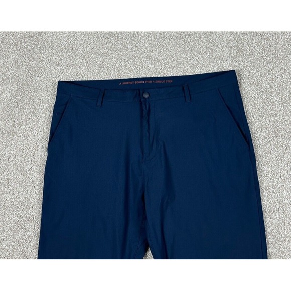 Rhone Commuter Pants Men 41 Blue Solid Straight Leg Chino Performance *41x27 - Picture 5 of 12